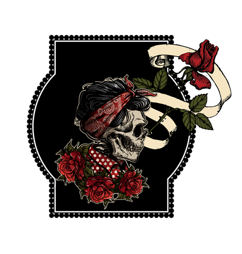 skull  rose  fantasy