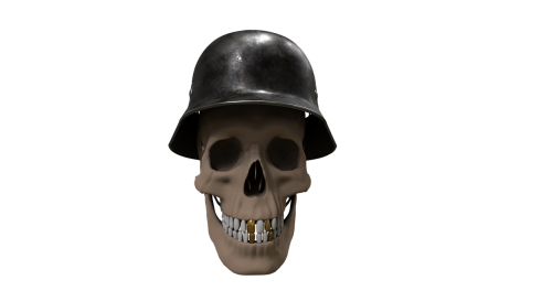 skull and crossbones helm hat