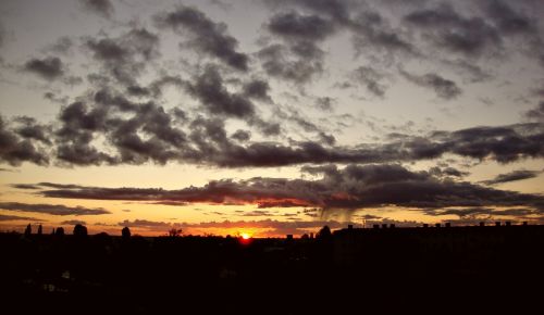 sky clouds evening