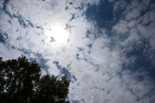 sky clouds sun