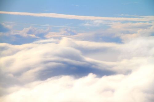 sky clouds aircraft