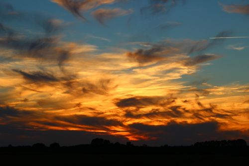 sky clouds afterglow