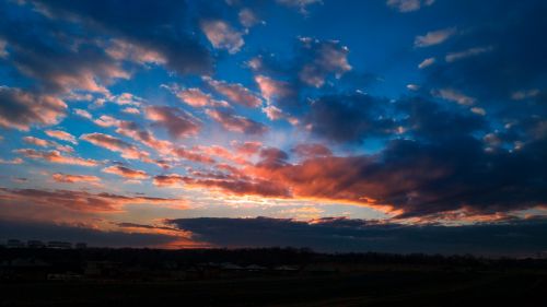 sky blue clouds