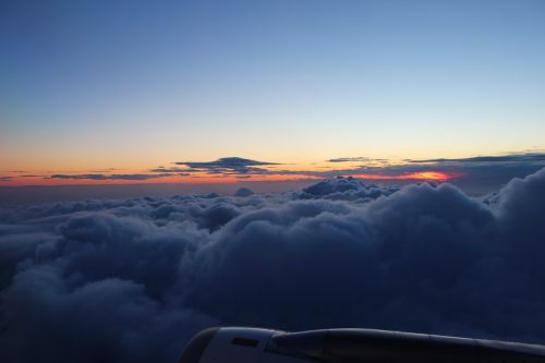 sky flying clouds