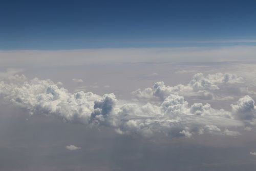 sky clouds flight