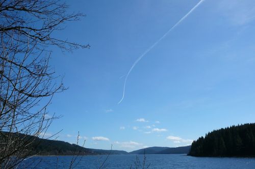 sky contrail clouds