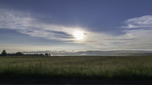 sky sunrise meadow