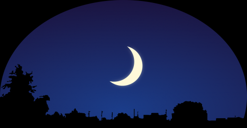 sky moon silhouette