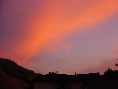 sky sunset red