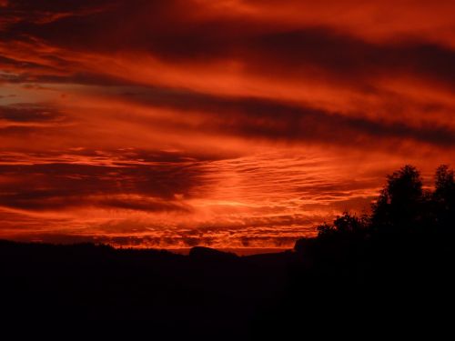 sky red sunset
