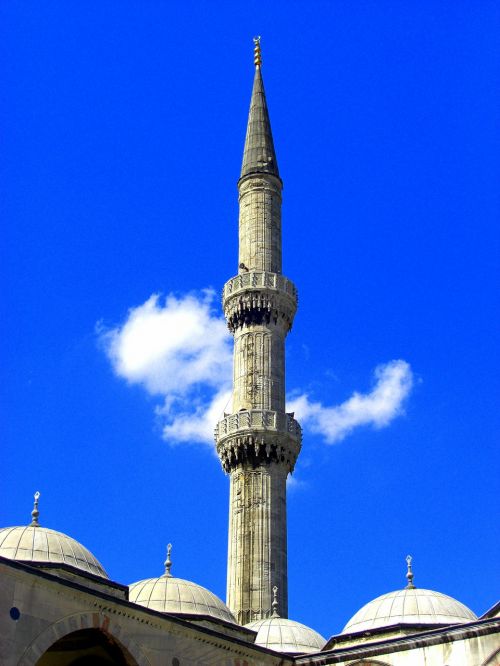 sky blue minaret