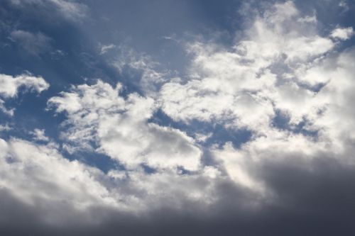 sky blue white clouds