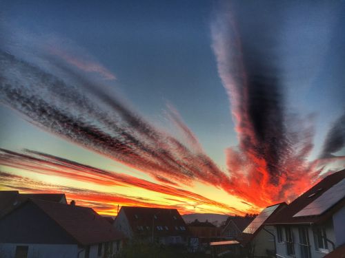 sky afterglow sunset