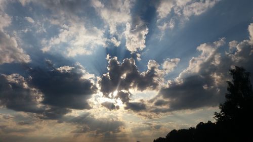 sky clouds evening