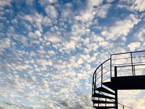 sky sunset steps