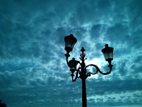 sky lantern street lamp
