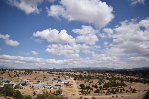 sky clouds hill