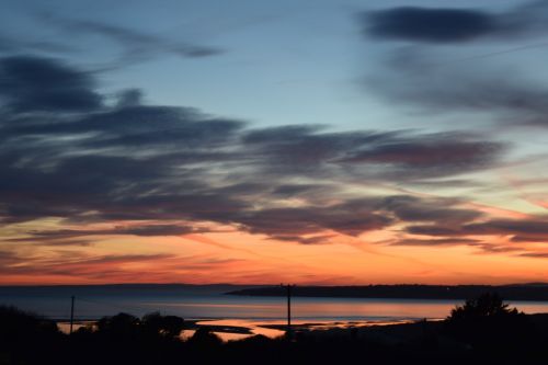 sky water sunset