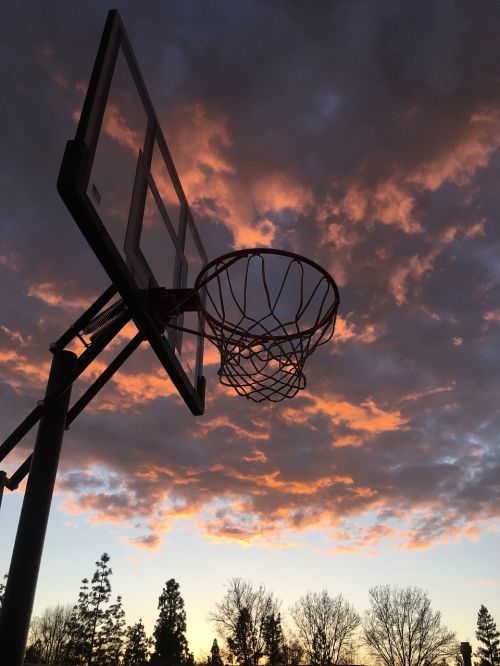 sky basketball sunset