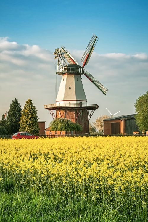 sky windmill landscape