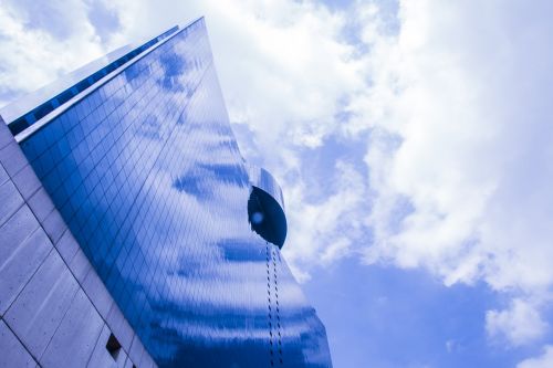 sky reflection building