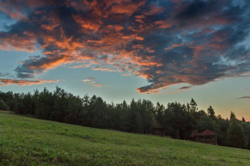 sky clouds sunset