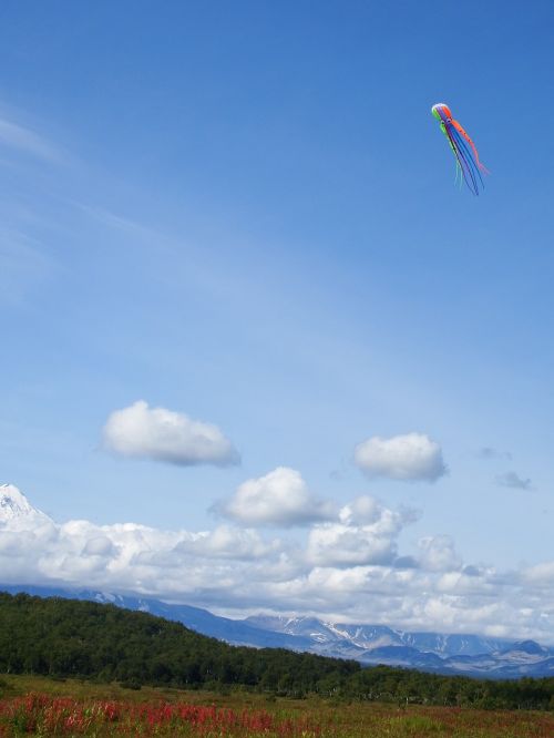 sky clouds kite