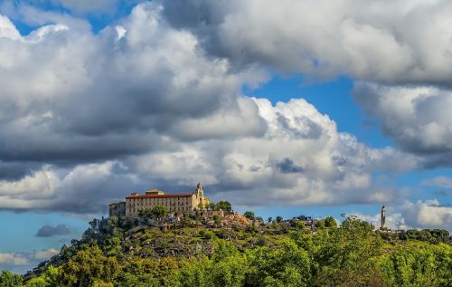 sky building clouds