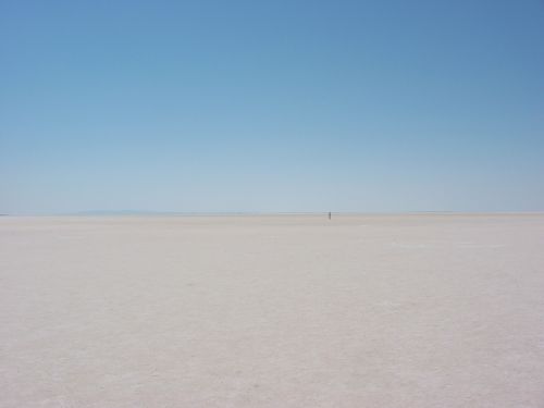 sky salt desert landscape