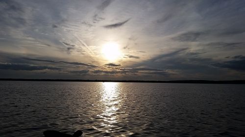 sky sunset lake