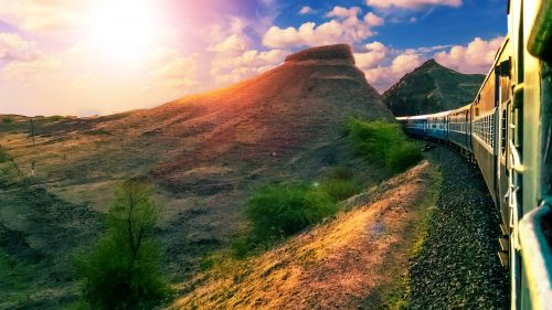 sky landscape railway