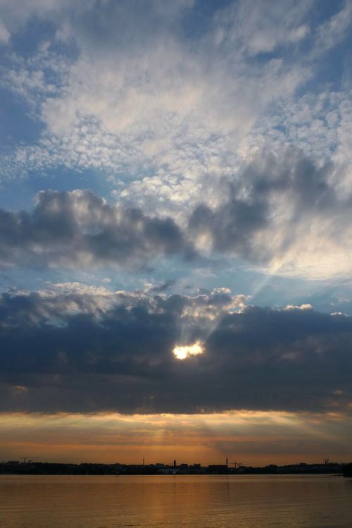 sky clouds sunset