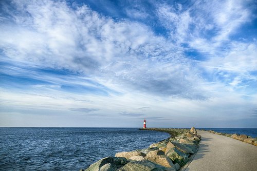 sky  clouds  port