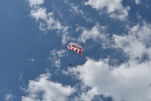 sky  clouds  parachute