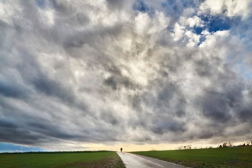 sky  dramatic  field