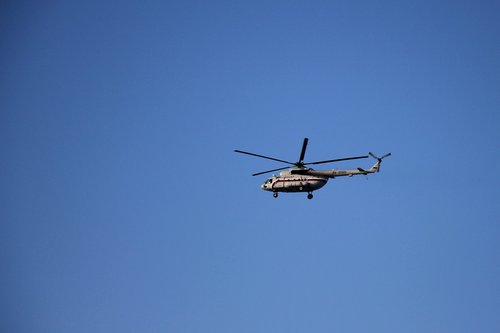 sky  blue  helicopter