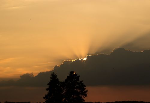 sky clouds evening sky