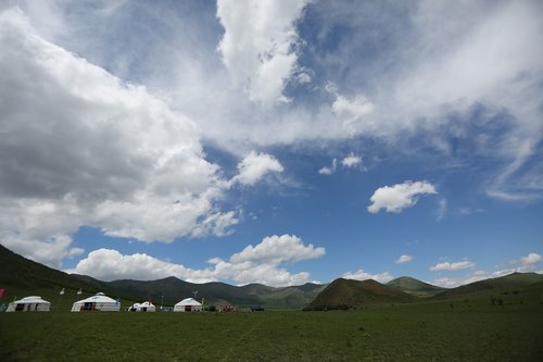 sky  yurt  mongolian