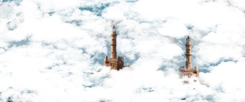 sky  tower  clouds