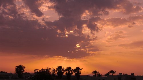 sky  afterglow  clouds