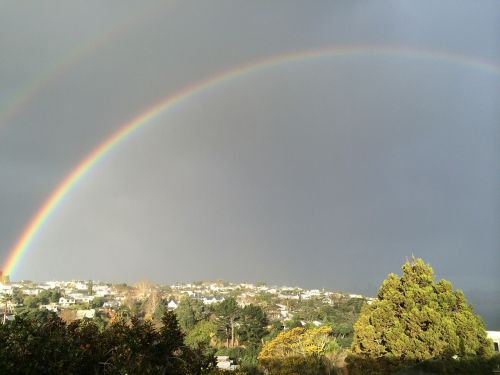 sky rainbow sunny