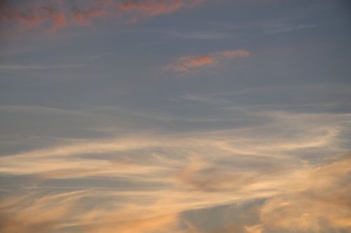 sky clouds afterglow