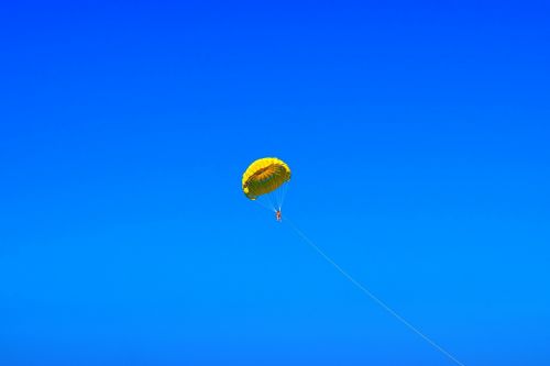 sky blue parachute