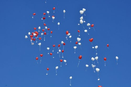 sky balloons blue