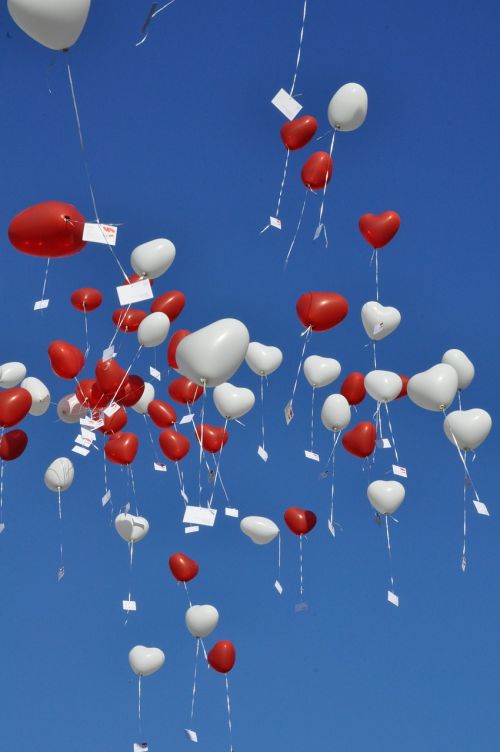 sky balloons blue