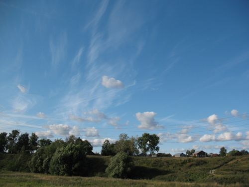 sky clouds blue