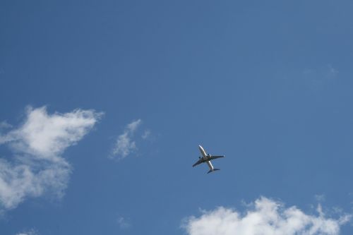 sky plane clouds