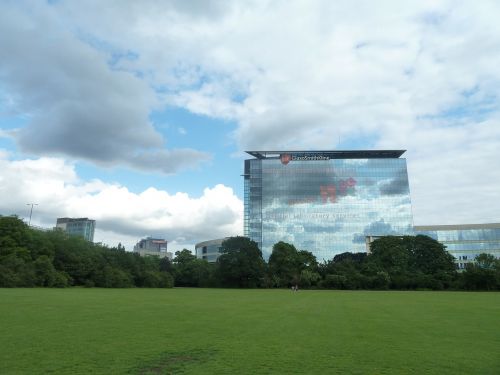 sky building clouds