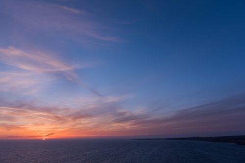 sky ocean sunset