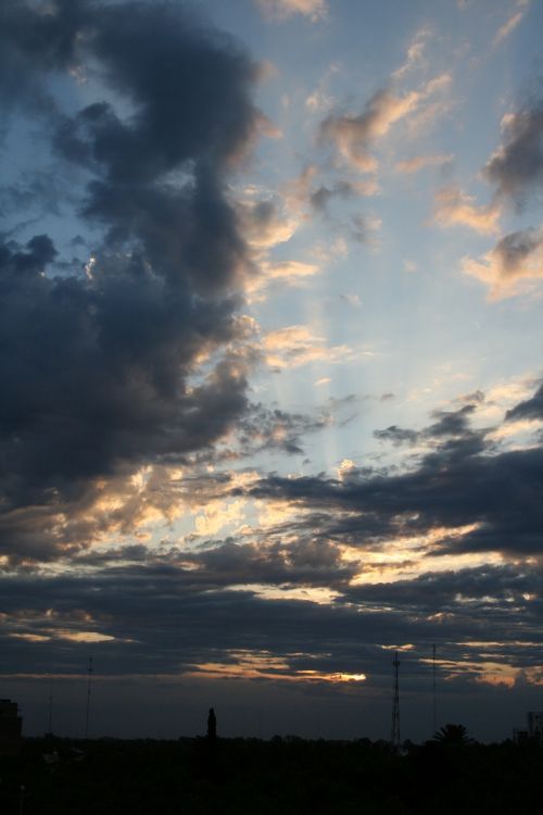 sky clouds sunset